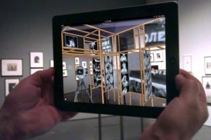 viewing interior of museum from mobile screen